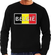 Belgie landen sweater zwart heren - Belgie landen sweater / kleding - EK / WK / Olympische spelen outfit M
