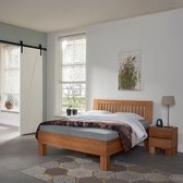 Bed Box Wonen - Massief beuken houten bed Vidin Premium - 140x220 - Natuur gelakt