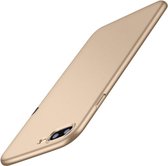 Ultra thin geschikt voor Apple iPhone 8 Plus / 7 Plus case - goud met Privacy Glas