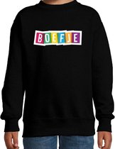 Boefje fun tekst sweater zwart kids -  Fun tekst / Verjaardag cadeau / kado trui kids 170/176