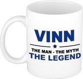 Vinn The man, The myth the legend cadeau koffie mok / thee beker 300 ml