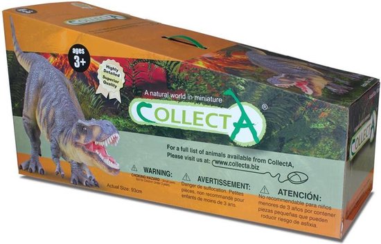 Figurine T-Rex 1:15 - Collecta - 93x44cm - Avec Socle Et Boîte De Transport