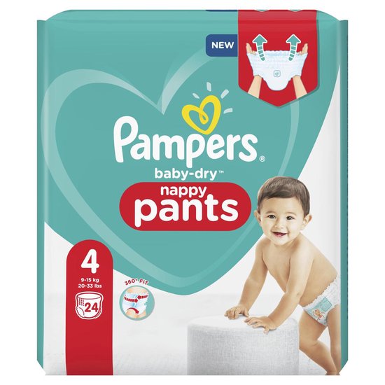 complexiteit Het beste Lezen Pampers Baby-Dry Pants Maat 4 (9kg-15kg) - 24 Luierbroekjes | bol.com