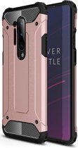 OnePlus 8 Pro Hoesje Shock Proof Hybride Back Cover Roze Goud