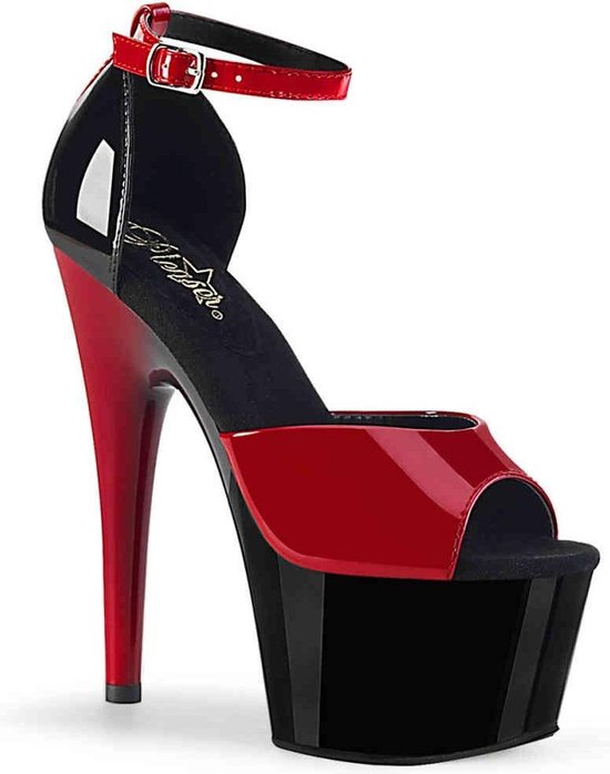 Pleaser Hoge hakken -36 Shoes- ADORE-789 US 6 Zwart/Rood | bol.com