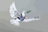 BANKSY  Armoured Peace Dove 2 Canvas Print