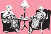 BANKSY Punk and Thug Grannies Canvas Print