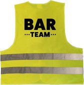 Bar team vest / hesje geel met reflecterende strepen voor volwassenen - personeel - horeca veiligheidshesjes / veiligheidsvesten