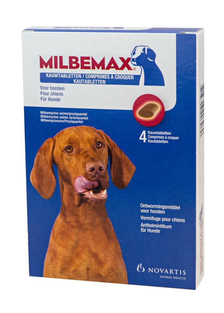 Milbemax Großer Hund Ab 5 Kg 4 Tabletten bol.com | Milbemax Kauwtabletten - Hond - 4 Tabletten