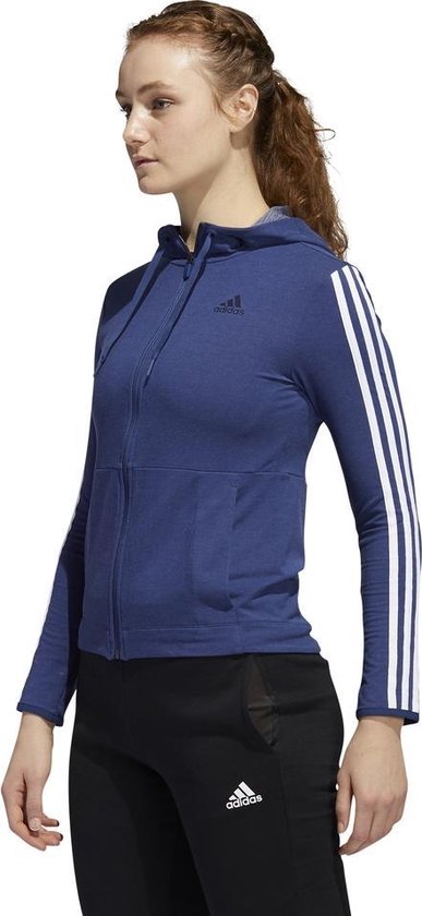 opschorten gedragen vlam adidas 3 Stripes vest dames marine/wit | bol.com