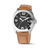 Smash Capri - Heren Horloge - Metaal - Bruin - 44mm