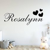 Muursticker Naam Met Hartjes -  Lichtbruin -  120 x 48 cm  -  baby en kinderkamer - meisjes  baby en kinderkamer - baby  baby en kinderkamer  naam stickers  alle - Muursticker4Sale