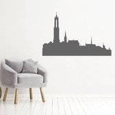 Muursticker Utrecht -  Donkergrijs -  80 x 52 cm  -  woonkamer  steden  alle - Muursticker4Sale
