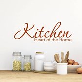 Muursticker Kitchen Heart Of The Home - Bruin - 120 x 40 cm - keuken alle