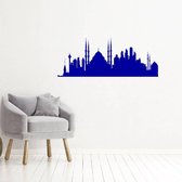 Muursticker Istanbul -  Donkerblauw -  160 x 63 cm  -  woonkamer  steden  alle - Muursticker4Sale