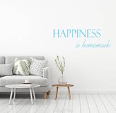 Muursticker Happiness Is Homemade - Lichtblauw - 80 x 24 cm - slaapkamer engelse teksten woonkamer