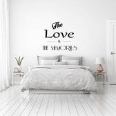 Muursticker The Love & The Memories -  Lichtbruin -  140 x 121 cm  -  slaapkamer  engelse teksten  alle - Muursticker4Sale