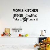 Muursticker Mom's Kitchen -  Zwart -  160 x 83 cm  -  keuken  engelse teksten  alle - Muursticker4Sale