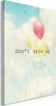Schilderijen Op Canvas - Schilderij - Don't Grow Up (1 Part) Vertical 60x90 - Artgeist Schilderij