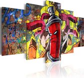 Schilderijen Op Canvas - Schilderij - Angry spray can 100x50 - Artgeist Schilderij