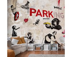 Fotobehang - [Banksy] Graffiti Collage