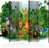 Kamerscherm - Scheidingswand - Vouwscherm - Jungle Animals II [Room Dividers] 225x172 - Artgeist Vouwscherm