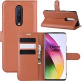 OnePlus 8 Hoesje - Book Case - Bruin