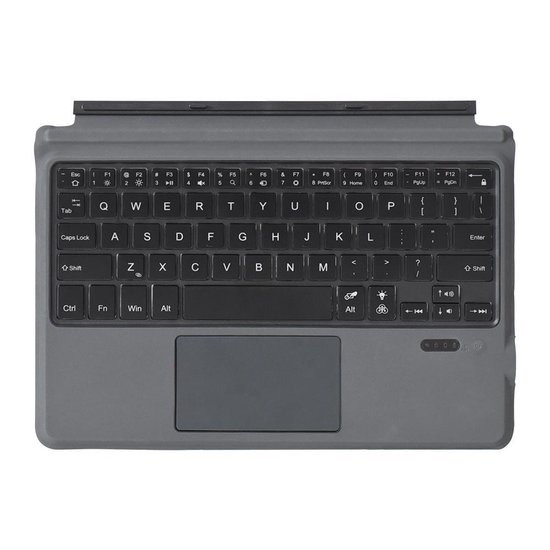 Case2go -  Toetsenbord geschikt voor Microsoft Surface Go 2 / Go - Bluetooth Toetsenbord Cover - Met touchpad en toetsenbord verlichting - Zwart