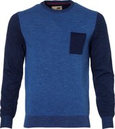 Hensen Pullover - Slim Fit - Blauw - XXL