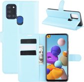 Book Case - Samsung Galaxy A21s Hoesje - Lichtblauw