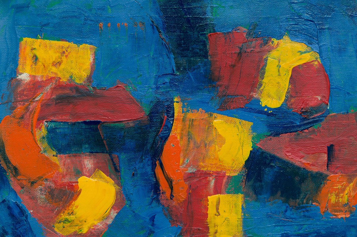 Canvasvooraandemuur.nl Abstract canvas voor aan de muur Multi