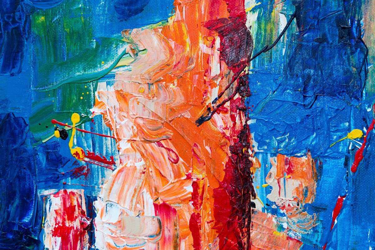 Canvasvooraandemuur.nl Abstract canvas voor aan de muur Multi
