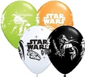 12x stuks Star Wars thema verjaardag ballonnen - Feestartikelen en versieringen
