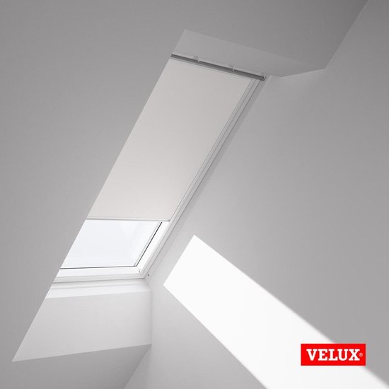 VELUX Store à enrouleur occultant d'origine (DKL) pour fenêtres de toit VELUX, cadre blanc, S08, 608, blanc