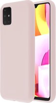 Azuri Samsung Galaxy A71 hoesje - Siliconen backcover - Roze