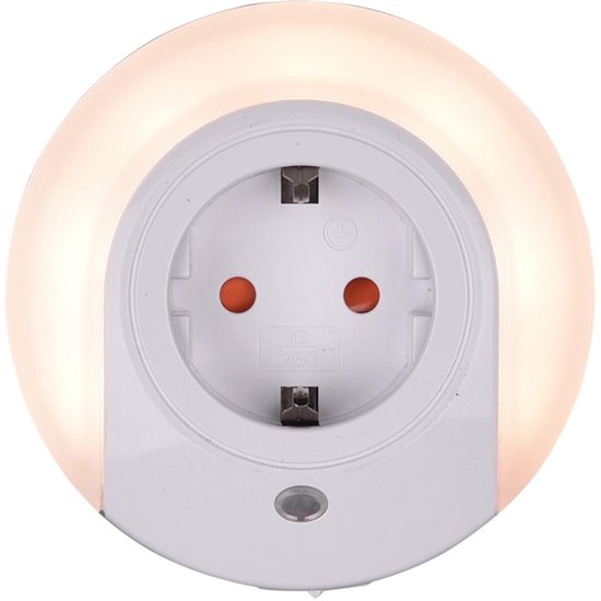 Lampe enfichable Lampe - Prise de courant avec prise - Trion Mirloni - 6W -  Blanc