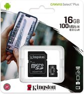 Kingston Canvas Select Plus microSD Card 10 UHS-I - 16GB - inclusief SD adapter