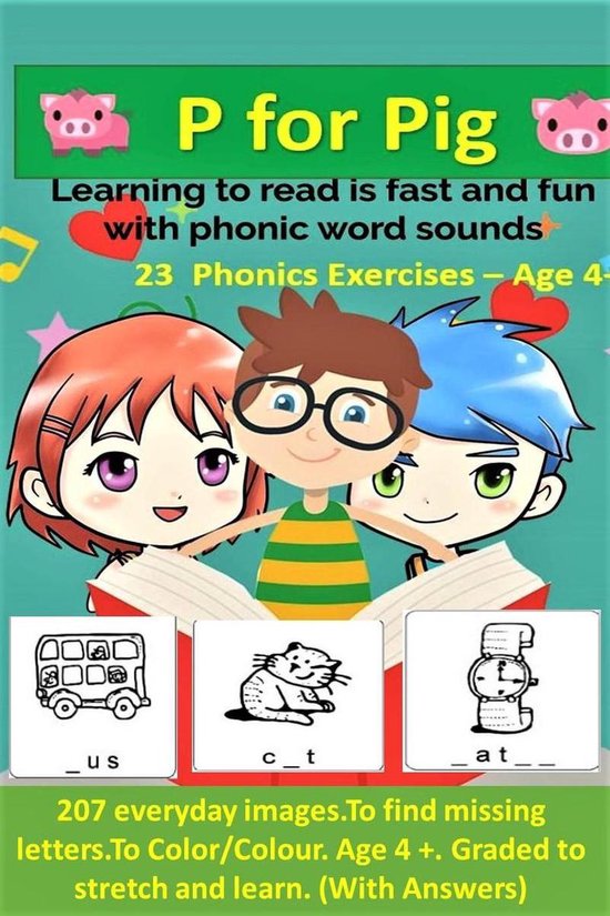 Learn to Read (23,Phonics Exercises - P for Pig) - cover