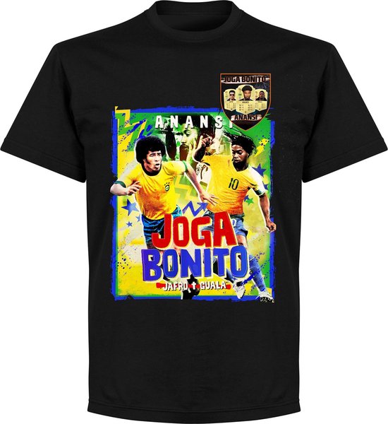 Joga Bonito T-shirt - Zwart - XXL