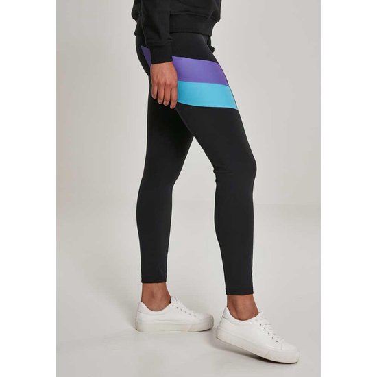 Urban Classics - Color Block Sportlegging - 5XL - Zwart/Paars van Adidas — afbeelding 5