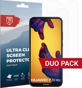 Rosso Screen Protector Ultra Clear Duo Pack Geschikt voor Huawei P20 Lite | TPU Folie | Case Friendly | 2 Stuks