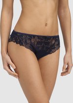 Dim Generous Essentiel Slip - Ondergoed - Met Bloemenkant - Dames - Maat 38 - Blauw