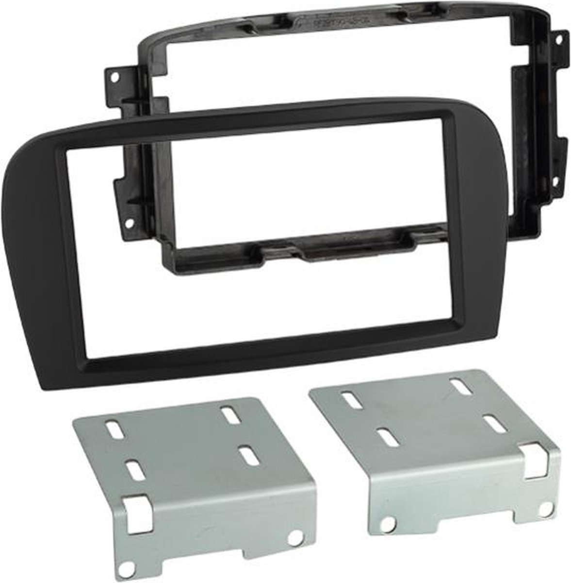 2-DIN Paneel geschikt voor Mercedes Benz SL-Klasse R230 2001-2005 - Kleur: Zwart