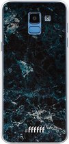 Samsung Galaxy J6 (2018) Hoesje Transparant TPU Case - Dark Blue Marble #ffffff