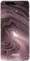 Huawei P10 Plus Hoesje Transparant TPU Case - Purple Marble #ffffff