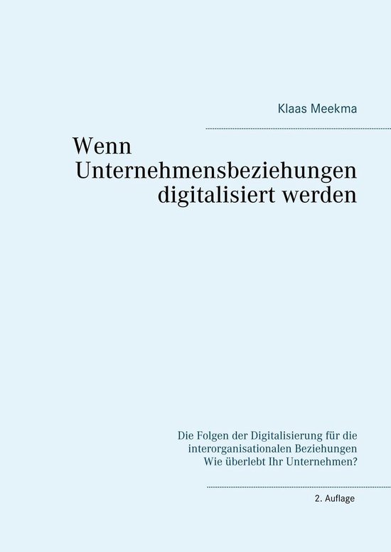 Wenn Unternehmensbeziehungen digitalisiert werden - cover