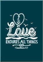 Cadeaubord kunststof A4 - Love endures all things