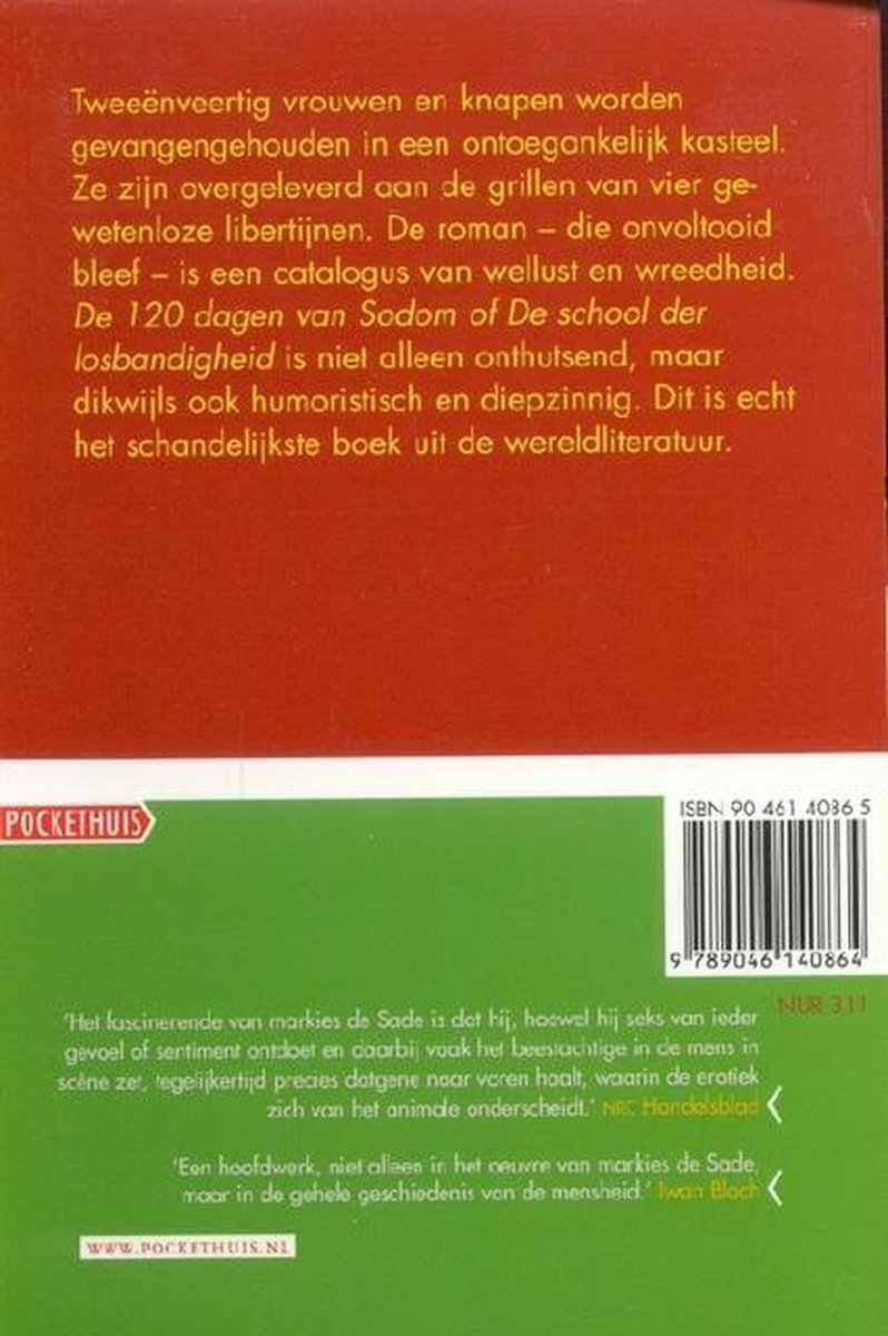 120 Dagen Van Sodom Of School Der Losban, D.A.F. de Sade