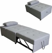 Sortio Home - Bank Signe - Beige - Slaapbank - Stof