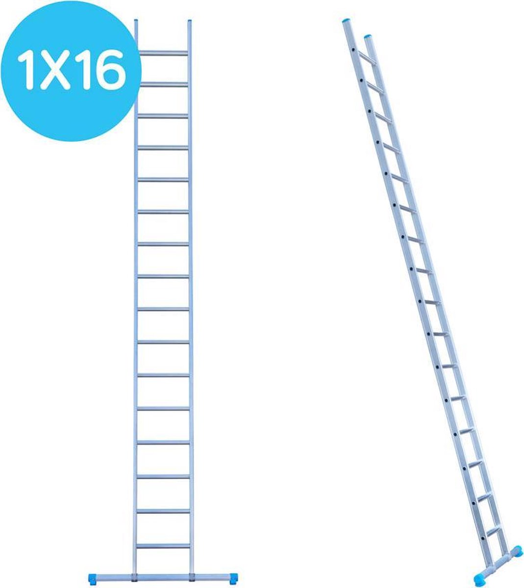 Eurostairs Ladder enkel recht 1x16 sporten